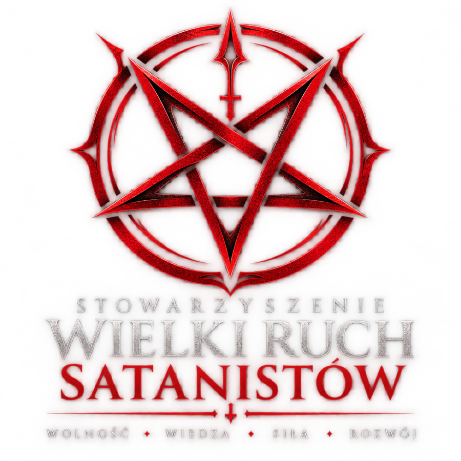 Logo Stowarzyszenia Wielki Ruch Satanistów — Wolność, Wiedza, Siła, Rozwój